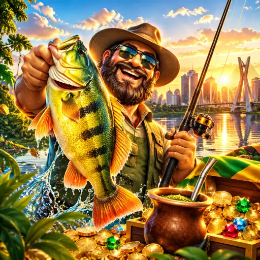 Slot de pescaria com peixes e valores em dinheiro nos rolos