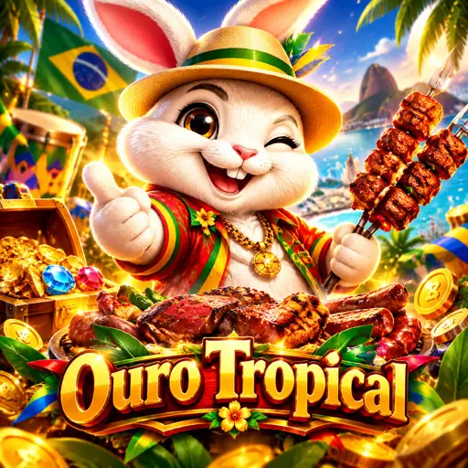 Rolos do caça-níquel Fortune Rabbit com coelho e moedas