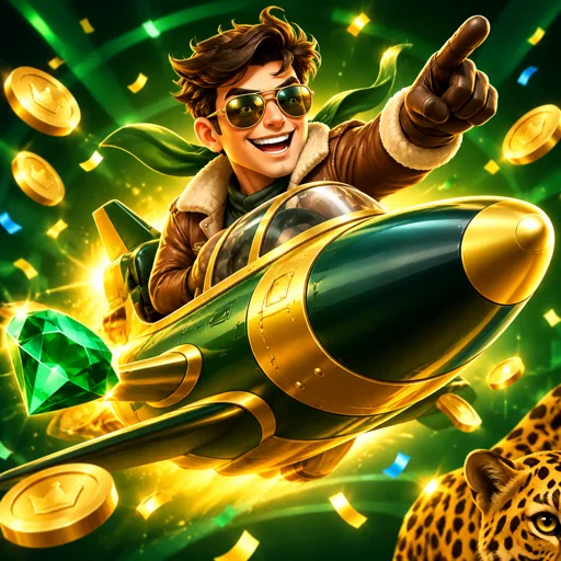 Foguete do JetX subindo com multiplicador na tela